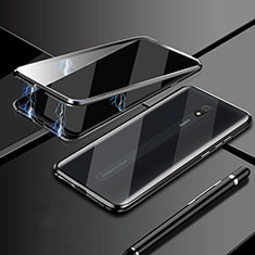 Xiaomi Redmi 8A用ケース 高級感 手触り良い アルミメタル 製の金属製 360度 フルカバーバンパー 鏡面 カバー M01 Xiaomi ブラック