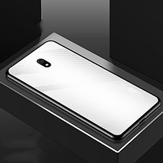 Xiaomi Redmi 8A用ハイブリットバンパーケース プラスチック 鏡面 カバー M02 Xiaomi ホワイト