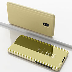 Xiaomi Redmi 8A用手帳型 レザーケース スタンド 鏡面 カバー Xiaomi ゴールド