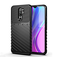 Xiaomi Redmi 9用シリコンケース ソフトタッチラバー ライン カバー Xiaomi ブラック