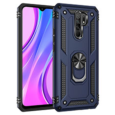 Xiaomi Redmi 9用ハイブリットバンパーケース プラスチック アンド指輪 マグネット式 MQ3 Xiaomi ネイビー