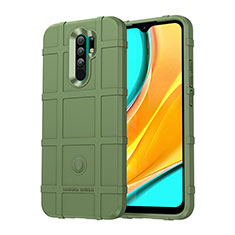 Xiaomi Redmi 9用360度 フルカバー極薄ソフトケース シリコンケース 耐衝撃 全面保護 バンパー J01S Xiaomi グリーン