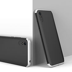 Xiaomi Redmi 9A用ハードケース プラスチック 質感もマット 前面と背面 360度 フルカバー P01 Xiaomi シルバー・ブラック