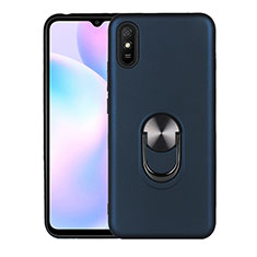 Xiaomi Redmi 9A用極薄ソフトケース シリコンケース 耐衝撃 全面保護 アンド指輪 マグネット式 バンパー T03 Xiaomi ミッドナイトネイビー