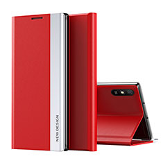 Xiaomi Redmi 9A用手帳型 レザーケース スタンド カバー Q01H Xiaomi レッド