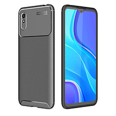 Xiaomi Redmi 9A用シリコンケース ソフトタッチラバー ツイル カバー S01 Xiaomi ブラック