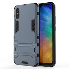 Xiaomi Redmi 9AT用ハイブリットバンパーケース スタンド プラスチック 兼シリコーン カバー R01 Xiaomi ネイビー