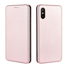 Xiaomi Redmi 9AT用手帳型 レザーケース スタンド カバー L06Z Xiaomi ローズゴールド