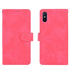 Xiaomi Redmi 9AT用手帳型 レザーケース スタンド カバー L03Z Xiaomi ローズレッド