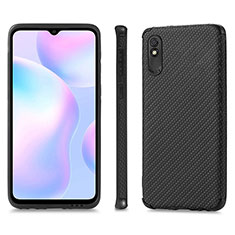 Xiaomi Redmi 9AT用極薄ソフトケース シリコンケース 耐衝撃 全面保護 マグネット式 バンパー S01D Xiaomi ブラック