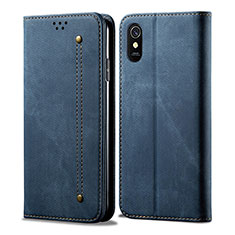 Xiaomi Redmi 9AT用手帳型 布 スタンド B01S Xiaomi ネイビー