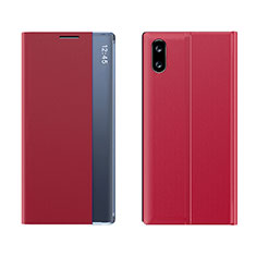 Xiaomi Redmi 9AT用手帳型 レザーケース スタンド カバー Q04H Xiaomi レッド