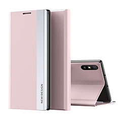 Xiaomi Redmi 9AT用手帳型 レザーケース スタンド カバー Q01H Xiaomi ローズゴールド