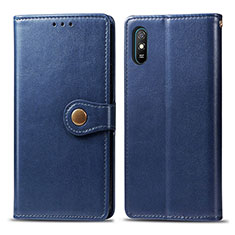 Xiaomi Redmi 9AT用手帳型 レザーケース スタンド カバー S05D Xiaomi ネイビー