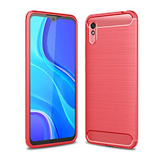 Xiaomi Redmi 9AT用シリコンケース ソフトタッチラバー ライン カバー WL1 Xiaomi レッド