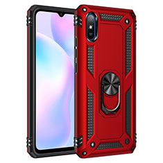 Xiaomi Redmi 9AT用ハイブリットバンパーケース プラスチック アンド指輪 マグネット式 MQ3 Xiaomi レッド