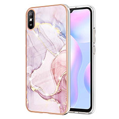 Xiaomi Redmi 9AT用シリコンケース ソフトタッチラバー バタフライ パターン カバー Y05B Xiaomi ピンク