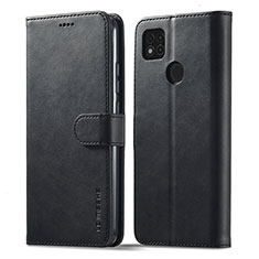 Xiaomi Redmi 9C用手帳型 レザーケース スタンド カバー LC1 Xiaomi ブラック