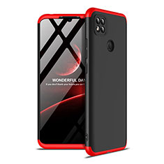 Xiaomi Redmi 9C NFC用ハードケース プラスチック 質感もマット 前面と背面 360度 フルカバー M01 Xiaomi レッド・ブラック