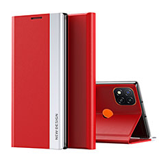 Xiaomi Redmi 9C NFC用手帳型 レザーケース スタンド カバー Q01H Xiaomi レッド