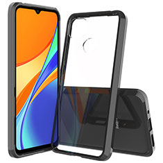 Xiaomi Redmi 9C NFC用360度 フルカバー ハイブリットバンパーケース クリア透明 プラスチック カバー ZJ5 Xiaomi ブラック