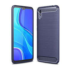 Xiaomi Redmi 9i用シリコンケース ソフトタッチラバー ライン カバー WL1 Xiaomi ネイビー