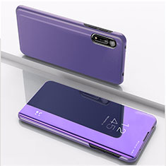 Xiaomi Redmi 9i用手帳型 レザーケース スタンド 鏡面 カバー QH1 Xiaomi パープル