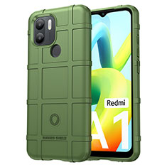 Xiaomi Redmi A1 Plus用360度 フルカバー極薄ソフトケース シリコンケース 耐衝撃 全面保護 バンパー J01S Xiaomi グリーン