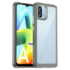 Xiaomi Redmi A2用ハイブリットバンパーケース クリア透明 プラスチック カバー J01S Xiaomi ダークグレー