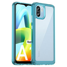 Xiaomi Redmi A2用ハイブリットバンパーケース クリア透明 プラスチック カバー J01S Xiaomi ブルー