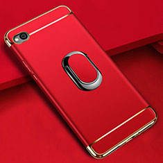 Xiaomi Redmi Go用ケース 高級感 手触り良い メタル兼プラスチック バンパー アンド指輪 A01 Xiaomi レッド