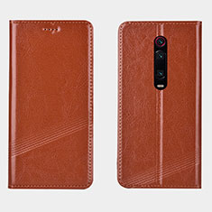 Xiaomi Redmi K20用手帳型 レザーケース スタンド カバー T14 Xiaomi オレンジ