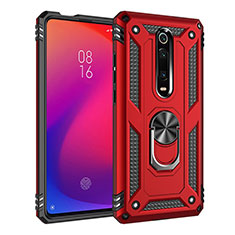 Xiaomi Redmi K20用ハイブリットバンパーケース プラスチック アンド指輪 マグネット式 R02 Xiaomi レッド