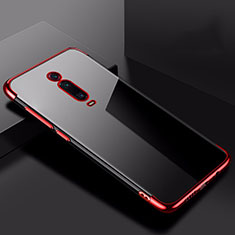 Xiaomi Redmi K20用極薄ソフトケース シリコンケース 耐衝撃 全面保護 クリア透明 H02 Xiaomi レッド