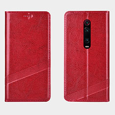 Xiaomi Redmi K20 Pro用手帳型 レザーケース スタンド カバー T14 Xiaomi レッド