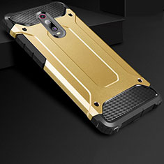Xiaomi Redmi K20 Pro用360度 フルカバー極薄ソフトケース シリコンケース 耐衝撃 全面保護 バンパー Xiaomi ゴールド