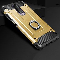 Xiaomi Redmi K30i 5G用ハイブリットバンパーケース プラスチック アンド指輪 Xiaomi ゴールド