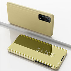 Xiaomi Redmi K30S 5G用手帳型 レザーケース スタンド 鏡面 カバー Xiaomi ゴールド