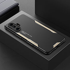 Xiaomi Redmi K40 Gaming 5G用ケース 高級感 手触り良い アルミメタル 製の金属製 兼シリコン カバー Xiaomi ゴールド