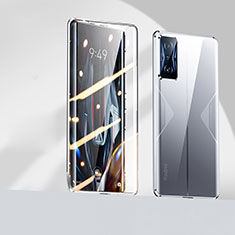 Xiaomi Redmi K50 Gaming 5G用ケース 高級感 手触り良い アルミメタル 製の金属製 360度 フルカバーバンパー 鏡面 カバー P01 Xiaomi シルバー