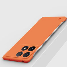 Xiaomi Redmi K70 5G用ハードケース プラスチック 質感もマット フレームレス カバー P01 Xiaomi オレンジ