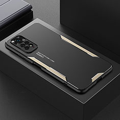 Xiaomi Redmi Note 11 4G (2022)用ケース 高級感 手触り良い アルミメタル 製の金属製 兼シリコン カバー Xiaomi ゴールド