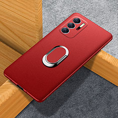 Xiaomi Redmi Note 11 SE 5G用ハードケース プラスチック 質感もマット アンド指輪 マグネット式 Xiaomi レッド