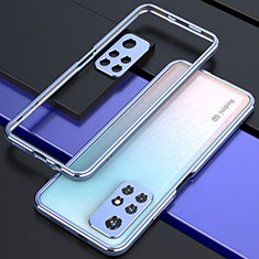 Xiaomi Redmi Note 11S 5G用ケース 高級感 手触り良い アルミメタル 製の金属製 バンパー カバー S02 Xiaomi シルバー・ネイビー