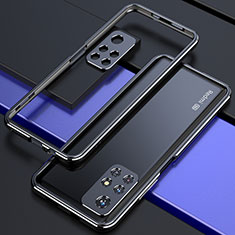 Xiaomi Redmi Note 11S 5G用ケース 高級感 手触り良い アルミメタル 製の金属製 バンパー カバー S02 Xiaomi ブラック