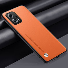 Xiaomi Redmi Note 11T Pro 5G用ケース 高級感 手触り良いレザー柄 S01 Xiaomi オレンジ
