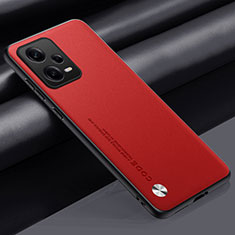 Xiaomi Redmi Note 12 5G用ケース 高級感 手触り良いレザー柄 S01 Xiaomi レッド
