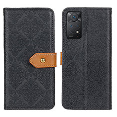 Xiaomi Redmi Note 12 Pro 4G用手帳型 レザーケース スタンド カバー K05Z Xiaomi ブラック