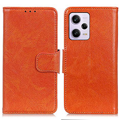 Xiaomi Redmi Note 12 Pro 5G用手帳型 レザーケース スタンド カバー N05P Xiaomi オレンジ