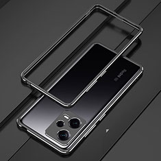 Xiaomi Redmi Note 12 Pro 5G用ケース 高級感 手触り良い アルミメタル 製の金属製 バンパー カバー S01 Xiaomi ブラック